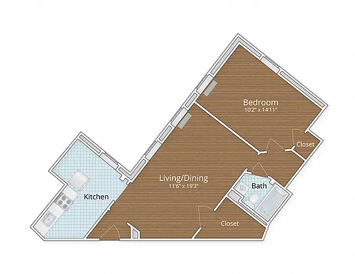 Floor plan One Bedroom