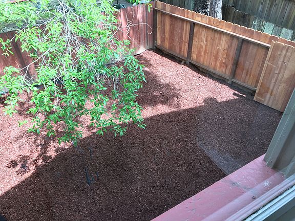 Private fenced yard