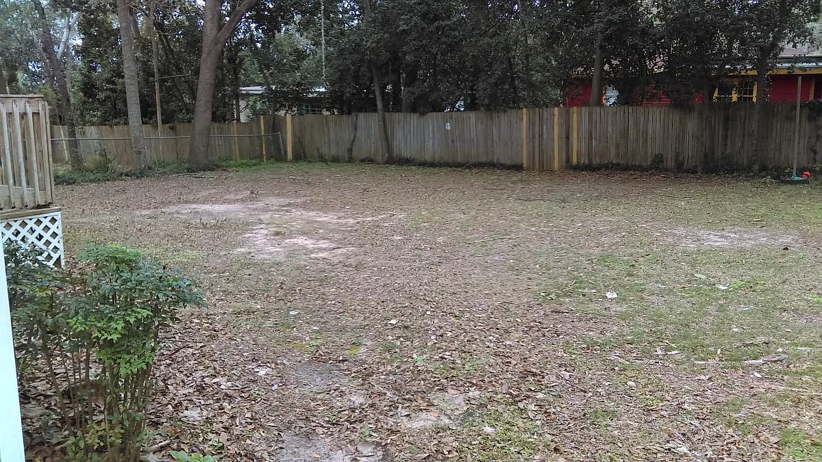 Large private backyard with deck - 1826 Tyndall Dr