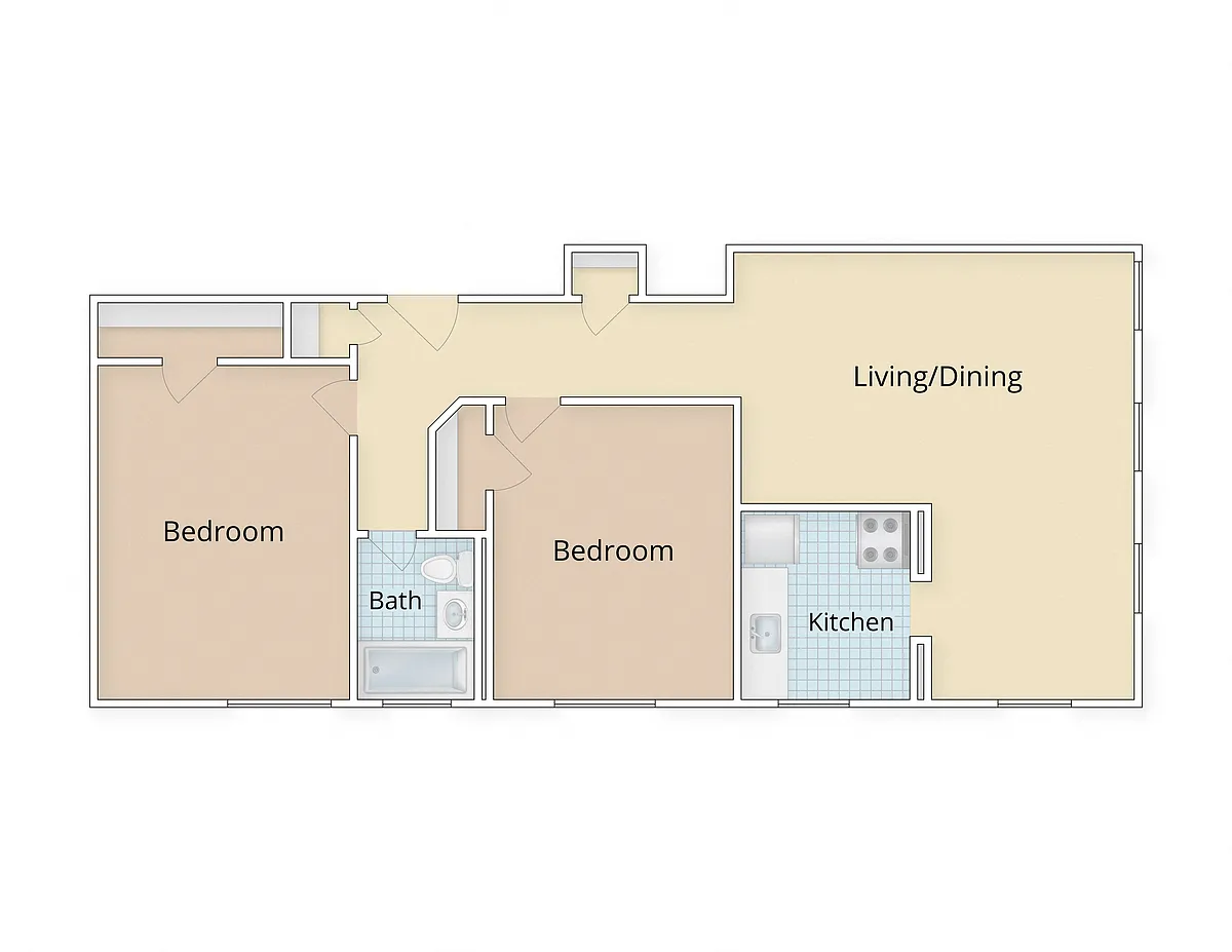 Floor plan Two Bedroom