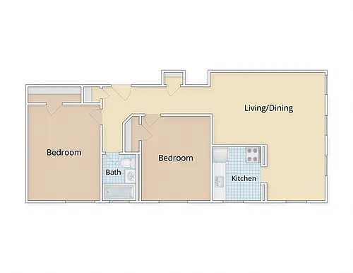 Floor plan Two Bedroom