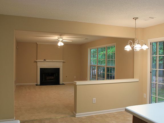 Family room open to kitchen
