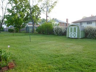 View from porch of rear yard