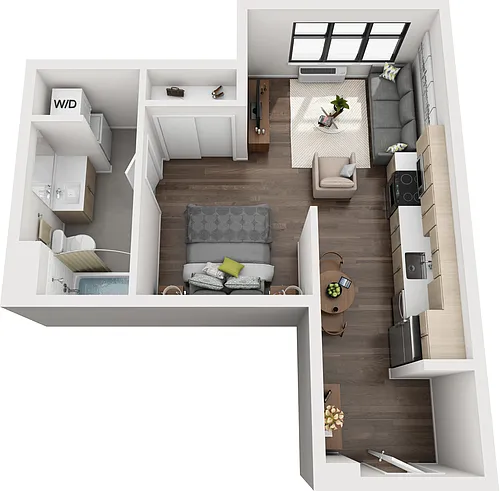 Floor plan 1 Bedroom B + Loft