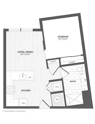 Floor plan Studio-S2.1 367 Orange