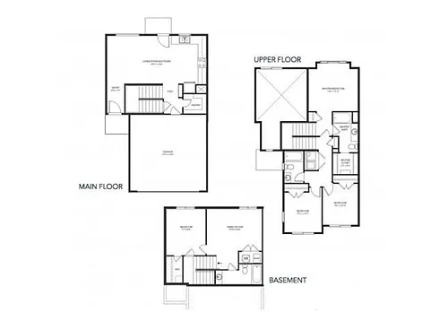 Floor plan Yellowstone 4-Bed w/Finished Basement