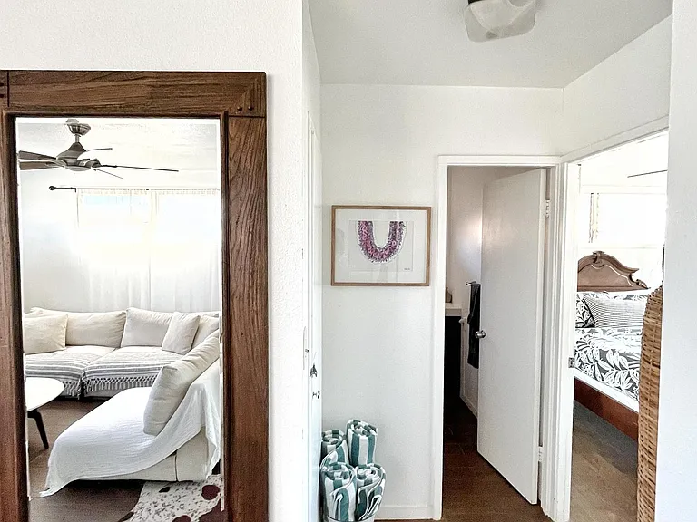 Gather around your cozy living room equipped with high powered air conditioning.