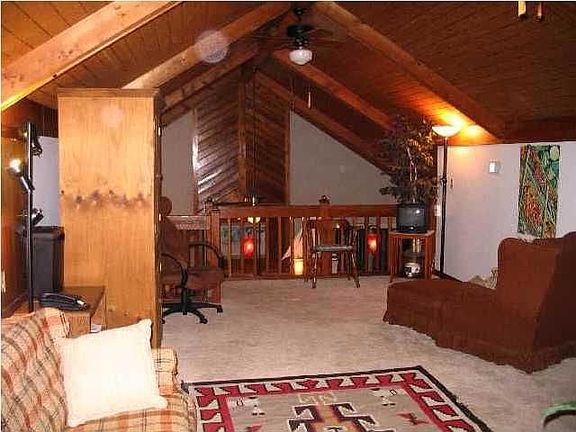 Loft overlooking family room and kitchen