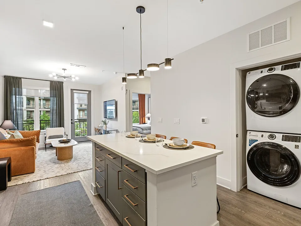 Model Kitchen with Stackable Washer/Dryer