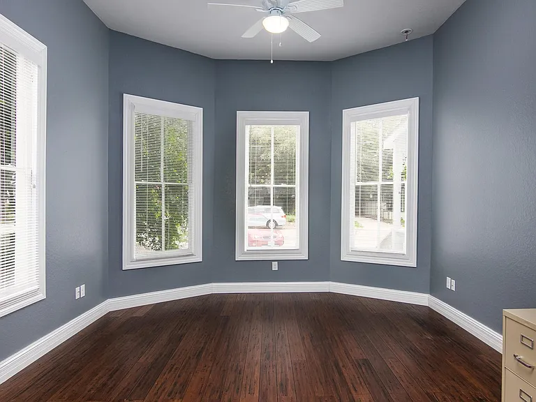 This gorgeous bedroom could double as your inspiring office/guest room.