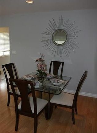 Dining room and entrance to kitchen