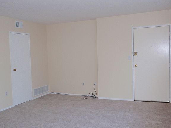Living room with large storage closet