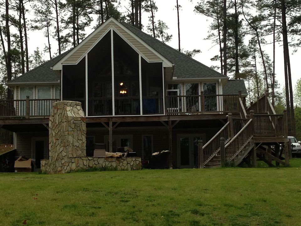 Notice Fireplace and Deck