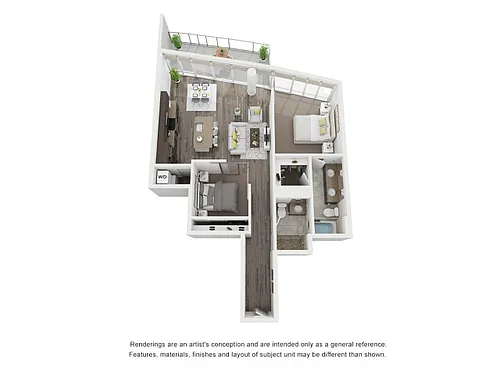 Floor plan 2 Bed 2 Bath C3