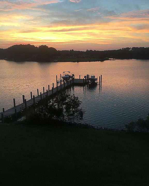 Sunset view of dock