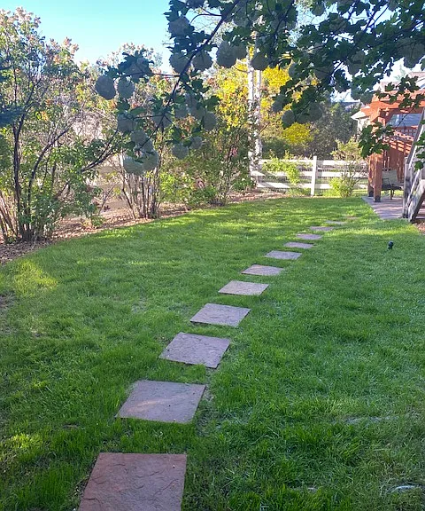 Now there is articial turf, low maintenance