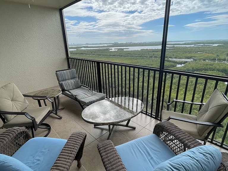 Spacious outside lanai with million-dollar water view