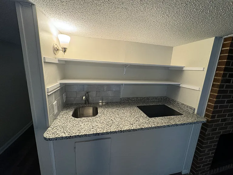 In-laws suite/studio kitchen in the basement with sink and induction cook top