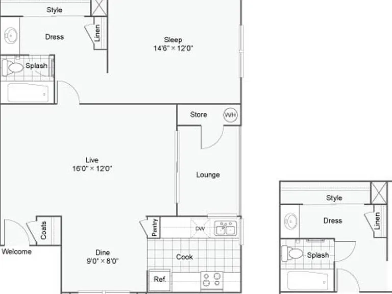1 Bedroom 1 Bath 1 Bedroom 1 Bath