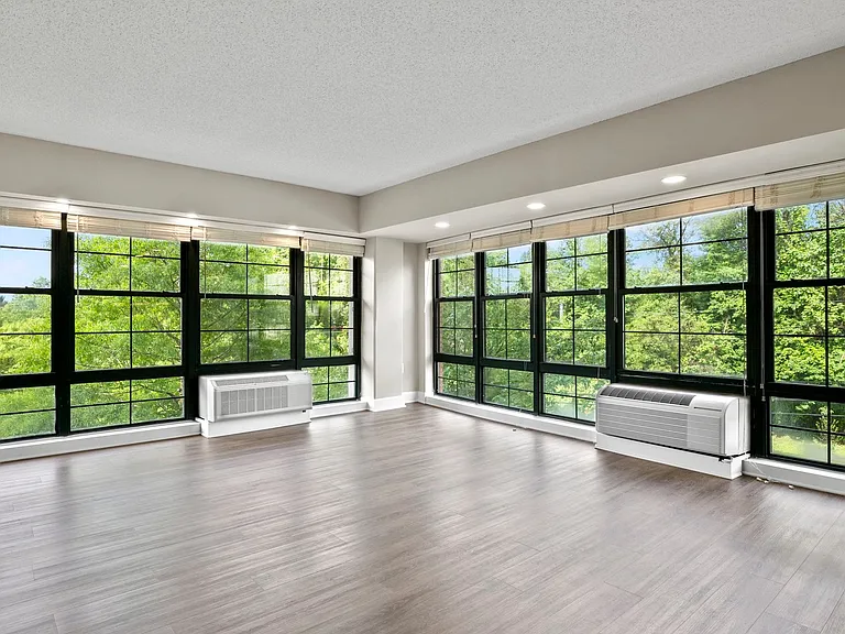 Expansive living room with ample natural light