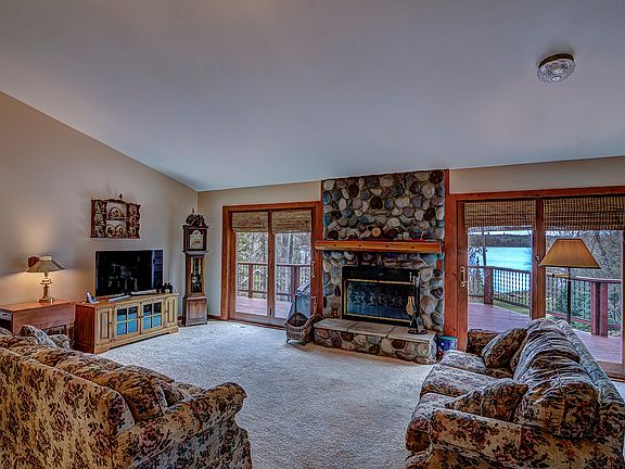 Wood burning fireplace