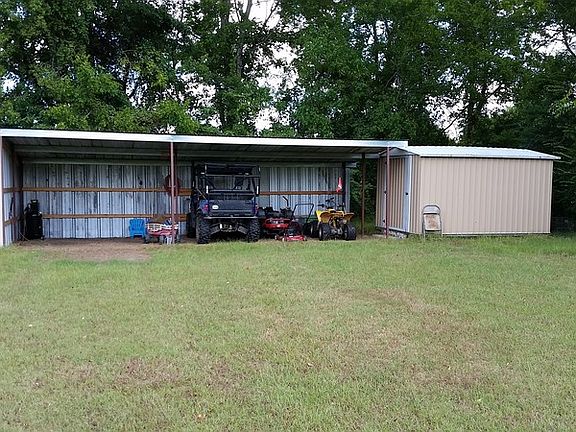 Shed with covered awning