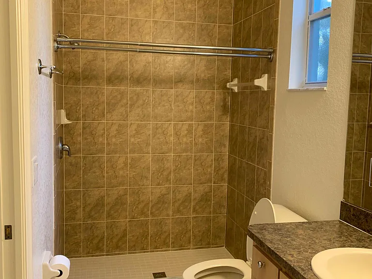 Bathroom with walk-in shower