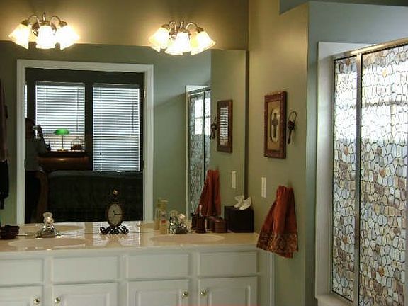 Master bath with his and hers sinks