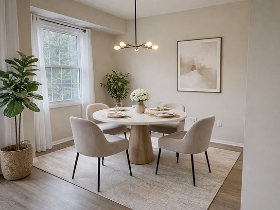 Virtually staged Dining Room