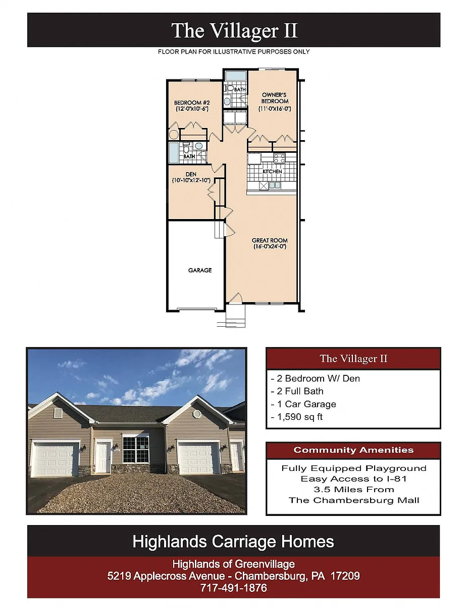 Floor plan 2 Bedroom 2 Bath - Single Level II