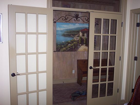 French doors out of office/3rd bedroom