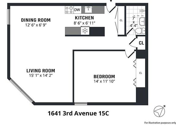 2nd image of 1641 3rd Ave APT 15C