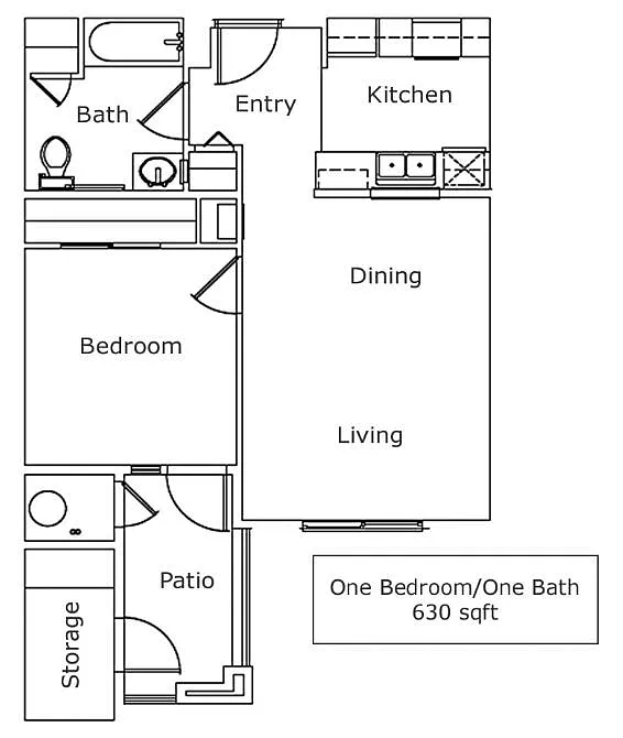 Floor plan One Bedroom