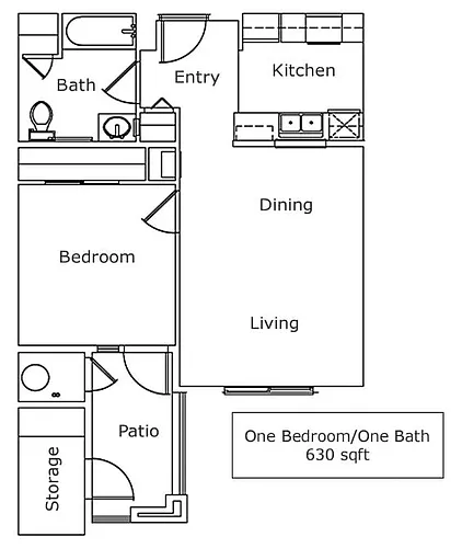 Floor plan One Bedroom