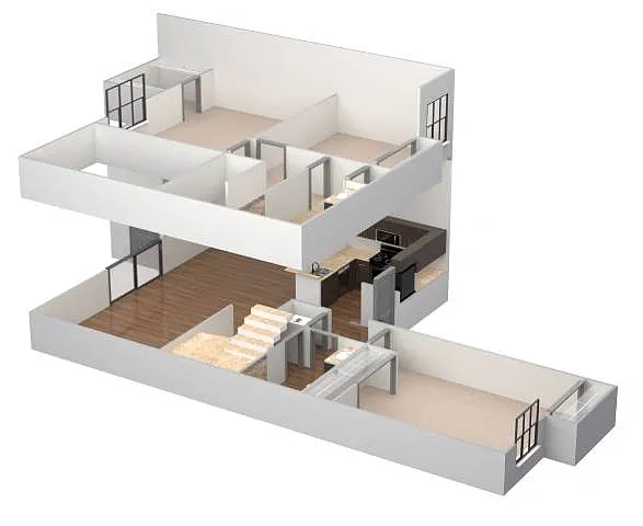 Floor plan C1-3 Bedrooms, 2 Bathrooms