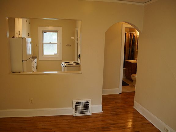 Kitchen to Family Room to Bathroom