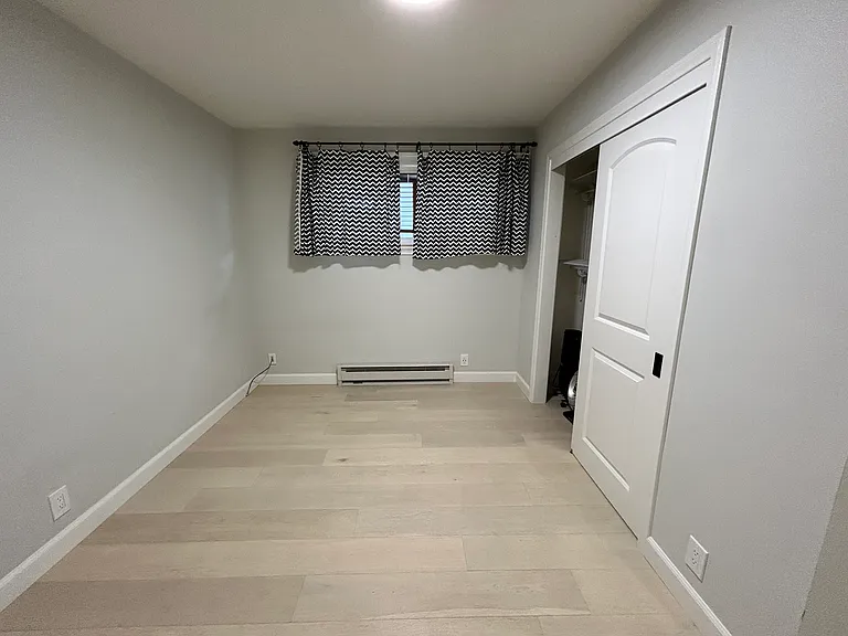 with closet and baseboard heater