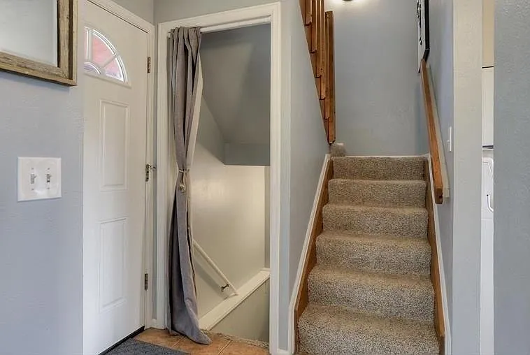 front door and stairs