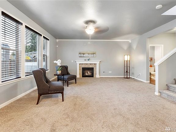 The large windows in the great room provide lots of natural light.