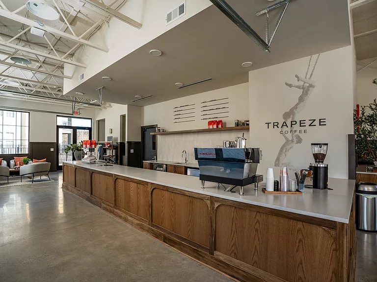 Enjoy the vibrant and inviting atmosphere of Trapeze Coffee.
