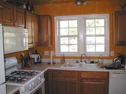 Kitchen is open to breakfast room