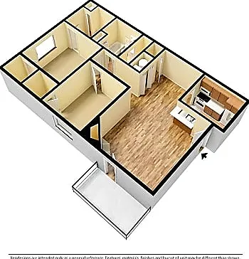 2 bed, 1000 sqft, $1,280 — Photo 2