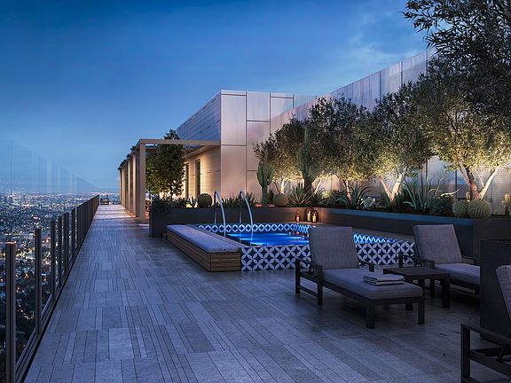 Rooftop Pool and Outdoor Lounge Area