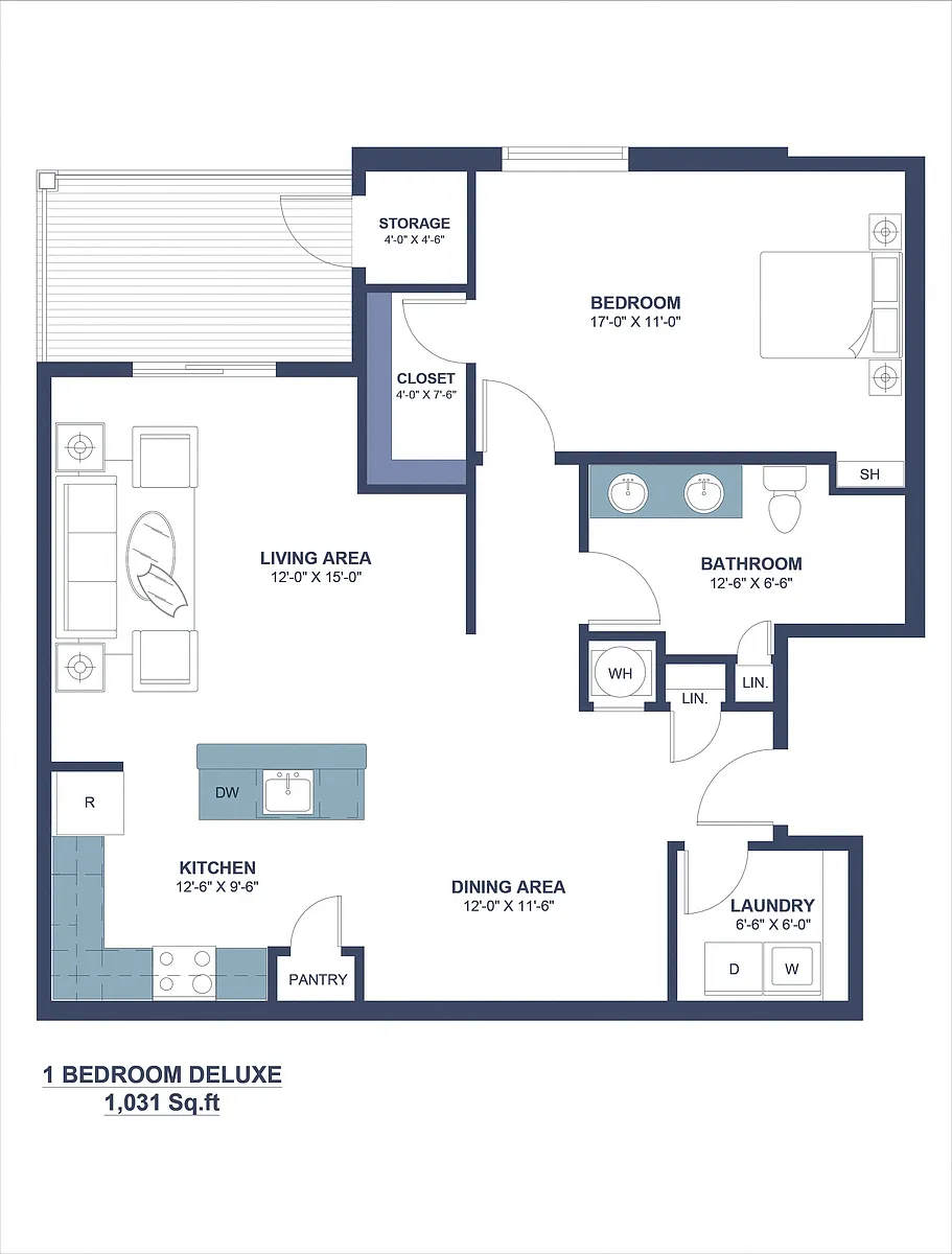 Floor plan 1B