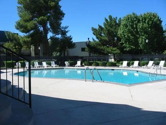 Inside community pool