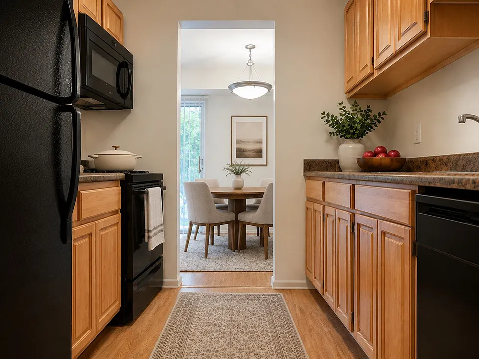 Abundance of parallel cabinets and stylish countertops