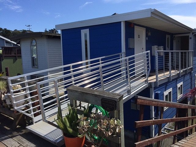 Houseboat entry from dock