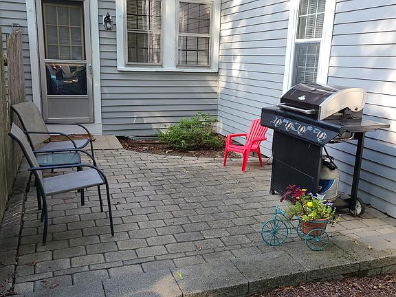 Inviting dedicated back patio for grilling.
