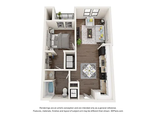 Floor plan Unit A_FHA