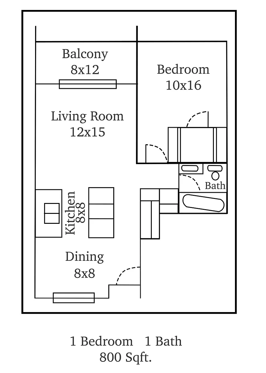 Floor plan One Bedroom
